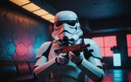 31072155-1136711377-cinematic film still, Storm Trooper, colored lights, amazing quality, wallpaper, analog film grain _lora_aesthetic_anime_v1s_0.5.png